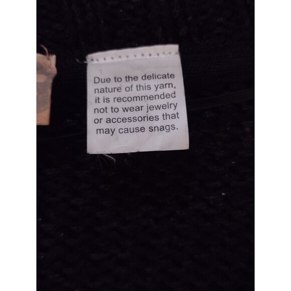 Mudd Women's Black Dark Academia Sweater Medium Sequin Sparkle - Picture 9 of 9